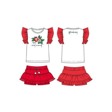 Set for the girl PlayTode: T-shirt and skirt-short, height 80 cm-8