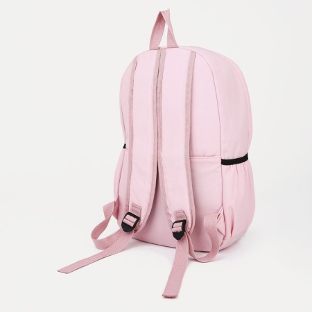 School backpack of textiles on lightning, Cute, 4 pockets, pink color-3