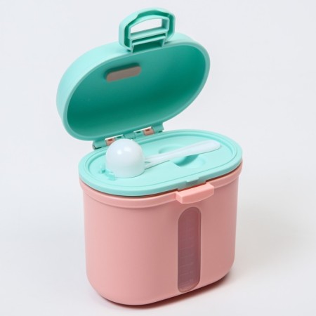Container for storing baby food "Crown", 360 gr., Pink color-8