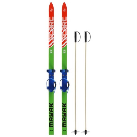 Ski -adolescent kit: skis 130 cm, sticks 100 cm, MIX color-6