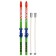 Ski -adolescent kit: skis 130 cm, sticks 100 cm, MIX color