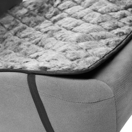 Front seat, artificial fur, size 48 x 48 cm, gray size-12
