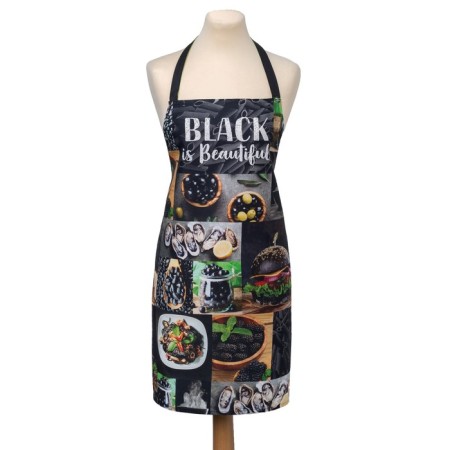 Apron "Ethel: Black" 70x60 cm, 100% cotton, sarzha 190 g/m²-1