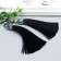Decor for creativity textiles "Padishah brush" Black set 2 pcs 9x1 cm