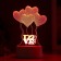 Four heart lamp from the network 9.5x12.5x18.5 cm Risalux