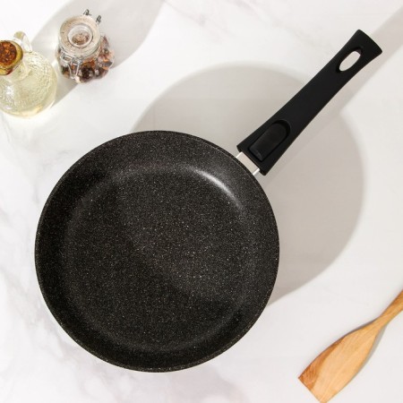 The frying pan “Elite”, D = 24 cm, removable handle, anti -stick coating, black color-1