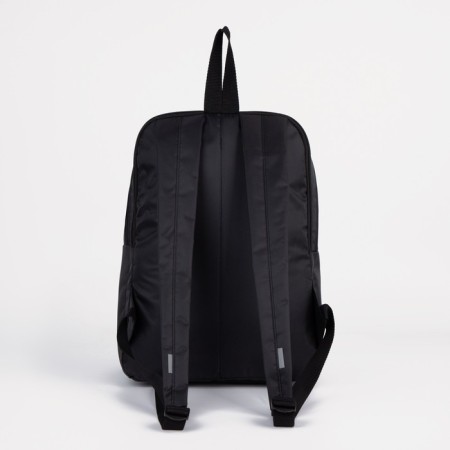 A backpack with a zipper, "saxi", outer pocket, black color-2