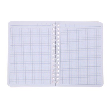 Note book A6, 80 sheets in a cage, on the crest "Who is here?", Cardboard cover, OFSET block, mix-4