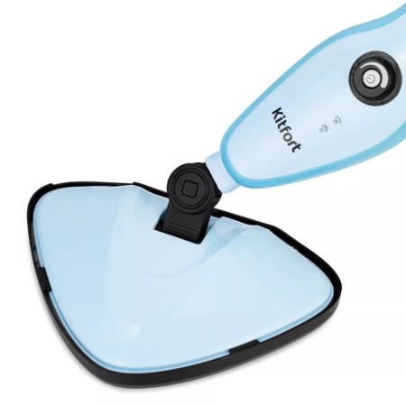Steam mop KitFort KT-1046, 1500 W, 370 ml, cord 8 m, blue and white-5