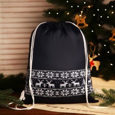 New Year's bag on the lace, black color