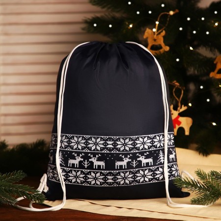 New Year's bag on the lace, black color