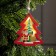 Christmas tree toy "Red Christmas tree with Santa Claus", from batteries, glow warm white