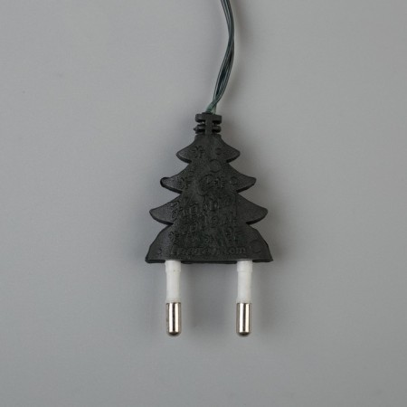 Garland “thread” 1.2 m, IP20, dark thread, 20 lamps, glow of multi, 220 V-3