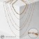 Class "chain" classic with beads, multi -tier, gold color,