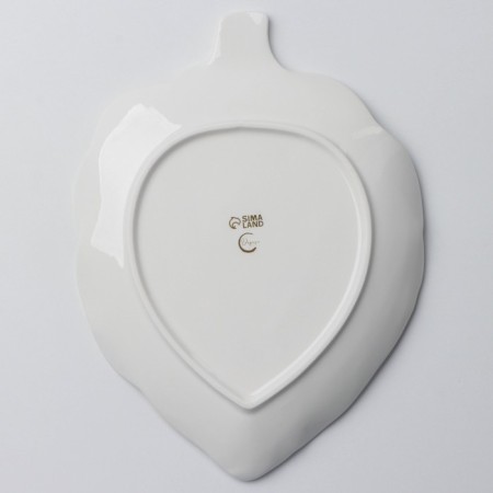 Ceramic dish for submission "Artichoki", white, 20 x 17 cm, white color-5