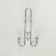 Furniture tundra hook TKT002, three -rod, chrome, 4 pcs TMP
