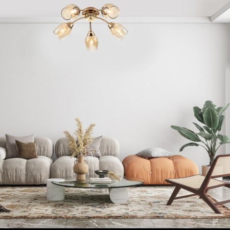Ceiling lamp 5x40W E14, size 51x51x18 cm-4
