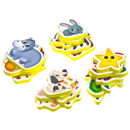 Soft puzzle for kids "collect animals", 20 puzzles, 40 parts, crumb I-15