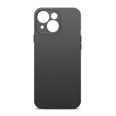 Borasco cover for iPhone 15, matte, silicone, black
