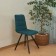 Dining stool Polini Home Berlin SM, color dark turquoise-black