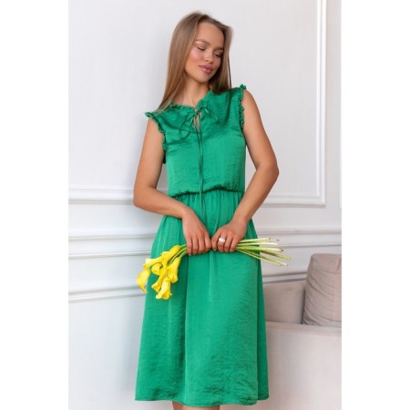 Women's dress, size 42, green color 5633-2