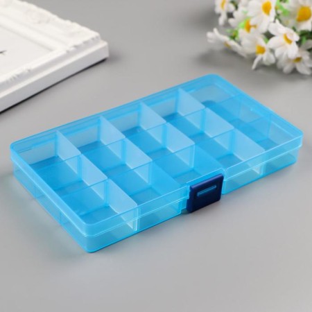 Casket with removable cells for trifles 15 departments 2.2x17.3x10 cm-5