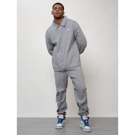 Male tracksuit, size 48, gray color-9