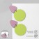 Earrings Metal "brightness" geometry, circle, color pink-green in silver