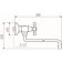 Kitchen mixer "RMS" SL71-361, two-wound, wall, zinc, chrome