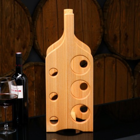 Suvignon bottle stand, 6 bottles, array of ash-3