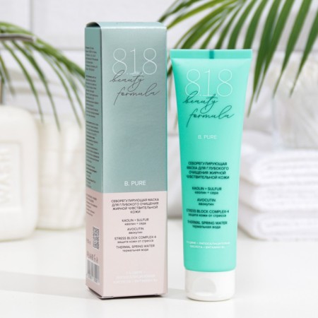 Mask for deep cleansing oily sensitive skin 818 Beauty Formula Estiqe, 100 ml