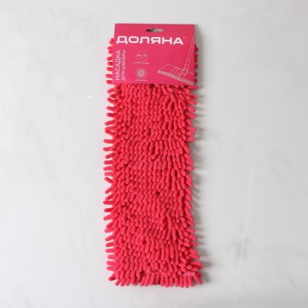 Nozzle for a flat mop of the share, 43 × 13 cm, microfiber booklies, red color-6