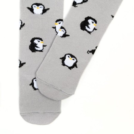 Pantyhose crumb I "penguins", gray, height 86-92 cm-2
