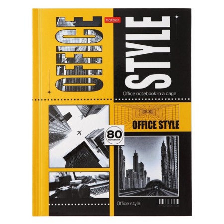 A5 Business Notepad, 80 sheets, in a cage, Office Style, solid cover, 5-color block, block 65g/m2