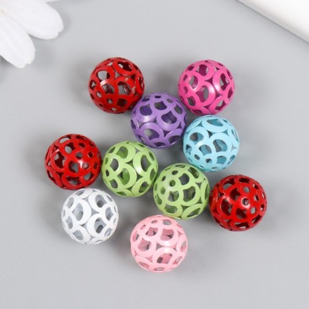 Busina for creativity Metal "Ball with Patterns" MIX 1.6x1.6x1.6 cm