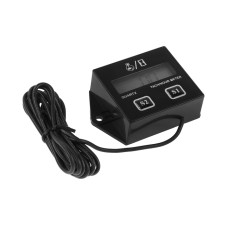 Motor-Tachometer counter, LCD display, IP67, black