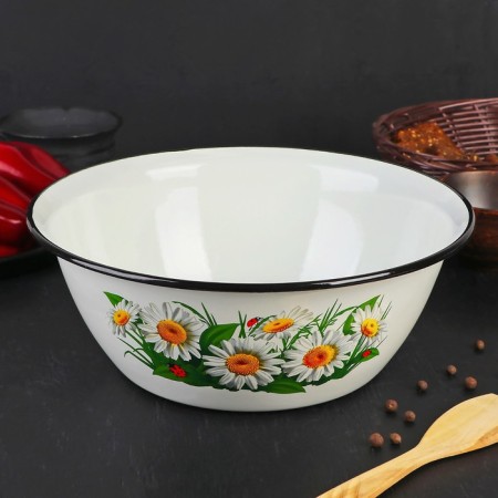 Bowl, 4 l, induction, neckline, white color-3