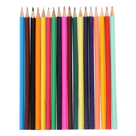Pencils 18 flowers "princess", wooden building, triangular-8