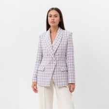 Jacket tweed double -breasted mist p. 50. lilac