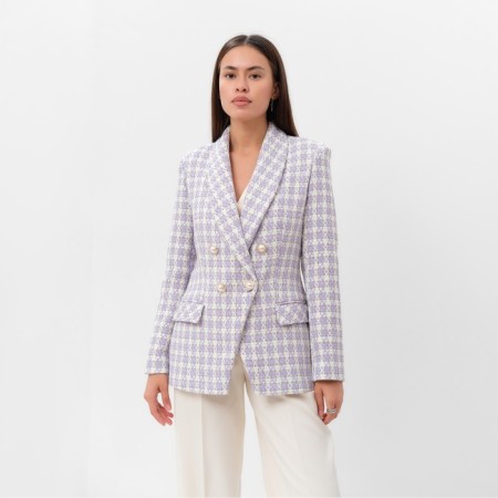 Jacket tweed double -breasted mist p. 50. lilac