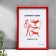 Photo frame plastic 21x30 cm red (105)