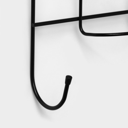 The holder is distorted for ironing board and iron, 25 × 14.5 × 40.5 cm, black color-1