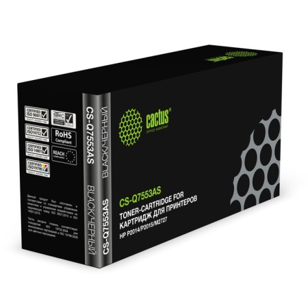 Cactus CACTUS CAC-Q753AS Q7553A Black Cartridge (3000 steering) for HP P20/2015/M2727