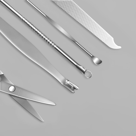 Manicure set "Style", 8 items, in case, black color-3