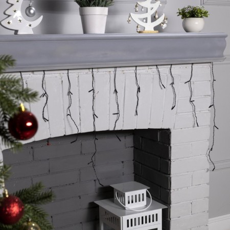 Garland “fringe” 1.8 x 0.5 m, IP20, dark thread, 48 LED, red glow, 8 modes, 220 V-3