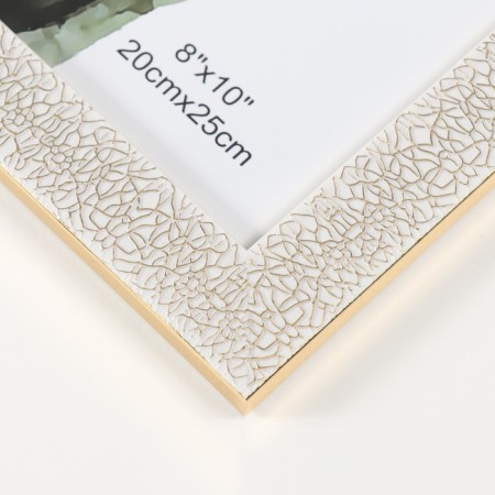 Photo frame plastic 20x25 cm "Krakelyur. Gold on white" 23.4x28.5 cm-2