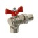 Ball valve base, corner, with an American 1/2 ", butterfly