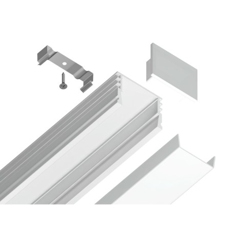 Profile aluminum overhead ambrella Illumination alum Profile, GP1750wh, 2000x12x15.7 mm, white, matte divet-2