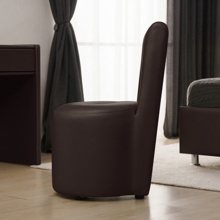 Rondel chair, 500 × 550 × 915 mm, eco -leather, color bitter chocolate-2