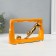 Souvenir Ceramics "Cats Mouse - Pursuit. Rectangle" Orange with gold 5.5x21.5x13 cm